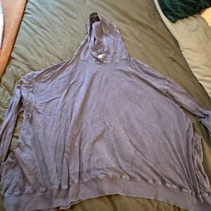 Casual Blue Hoodie Sweatshirt